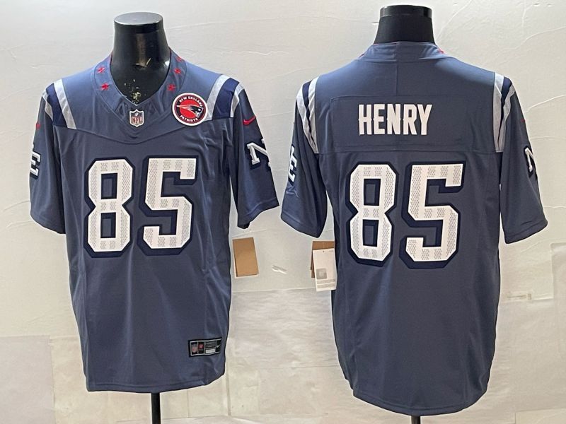 Men 2026 New England Patriots #85 Henry Blue 5th generations Nike Limited NFL Jersey style 012->oakland raiders->NFL Jersey